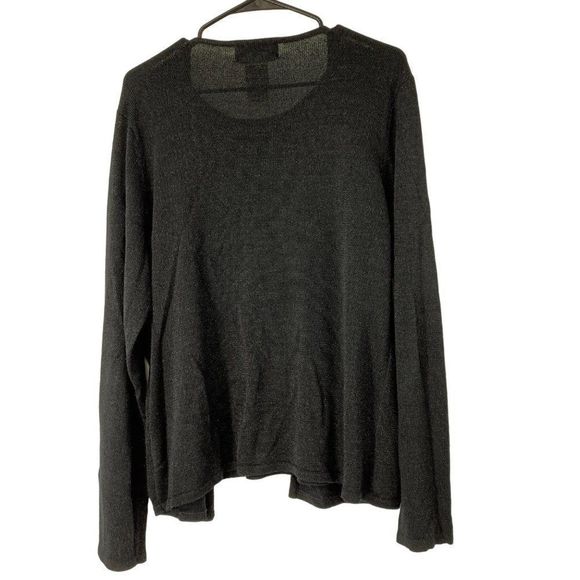 Womens Sag Harbor Size L Metallic Sparkle Bling bBack Fooler Sweater Top 5070 - Picture 6 of 6